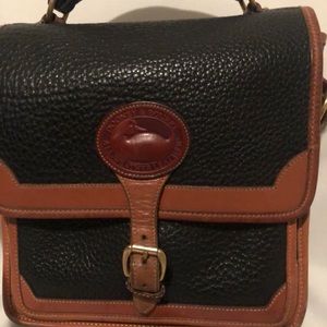 Vintage DOONEY & BOURKE Navy Tan Leather Small